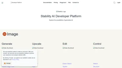 Screenshot of Platform.stability.ai