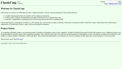Screenshot of Classiccmp.org