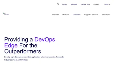 Screenshot of Perforce.com