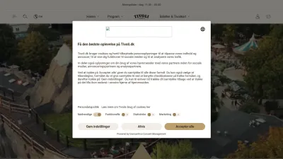Screenshot of Tivoli.dk