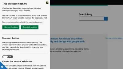Screenshot of Accessibility.blog.gov.uk