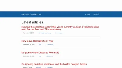 Screenshot of Andrea.corbellini.name