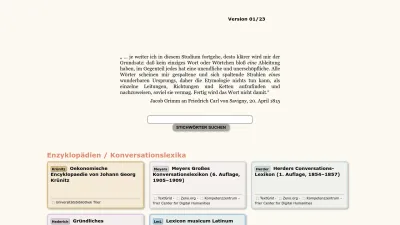 Screenshot of Woerterbuchnetz.de