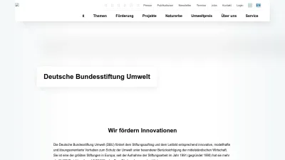 Screenshot of Dbu.de