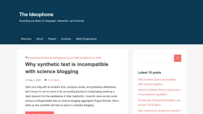 Screenshot of Ideophone.org