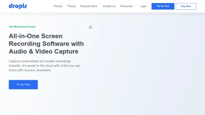 Screenshot preview of droplr.com