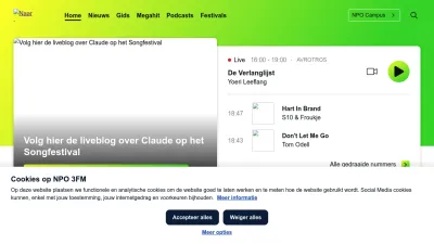 Screenshot preview of npo3fm.nl