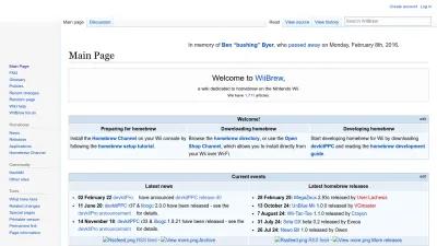 Screenshot of Wiibrew.org