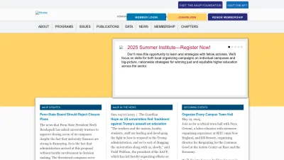 Screenshot of Aaup.org