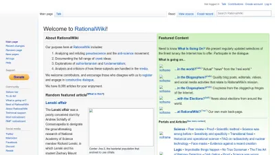 Screenshot preview of rationalwiki.org