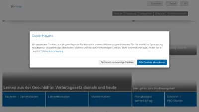 Screenshot preview of univie.ac.at