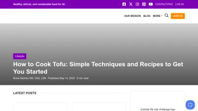 Screenshot of Foodrevolution.org