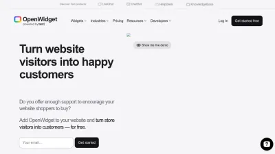 Screenshot of Openwidget.com