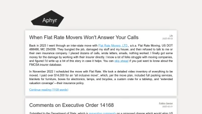 Screenshot of Aphyr.com