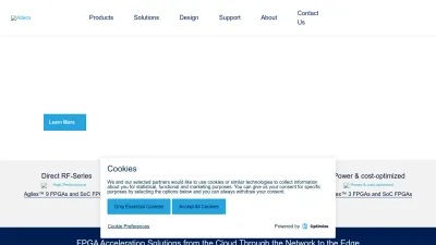 Screenshot of Altera.com