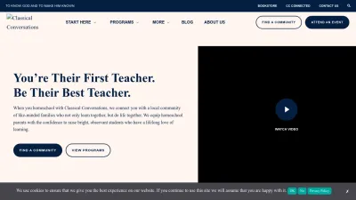 Screenshot of Classicalconversations.com