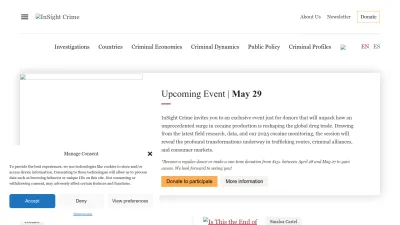 Screenshot of Insightcrime.org
