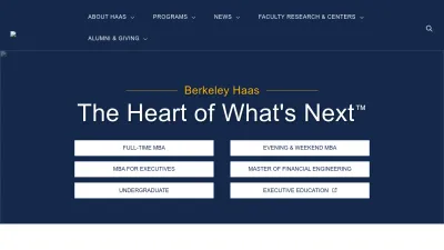 Screenshot preview of haas.berkeley.edu