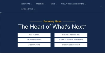 Screenshot of Haas.berkeley.edu