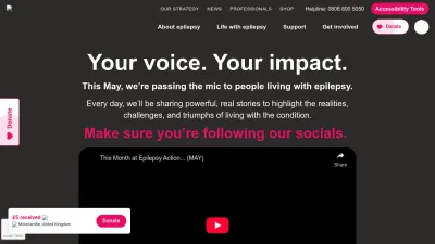 Screenshot of Epilepsy.org.uk
