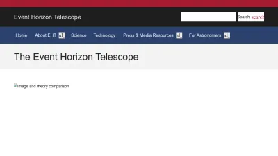 Screenshot of Eventhorizontelescope.org