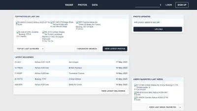 Screenshot of Planespotters.net