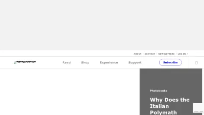 Screenshot of Aperture.org