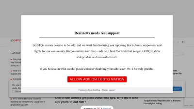 Screenshot of Lgbtqnation.com