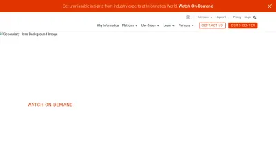 Screenshot of Informatica.com