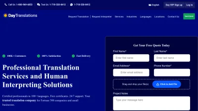Screenshot of Daytranslations.com