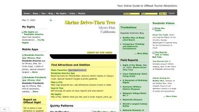 Screenshot of Roadsideamerica.com