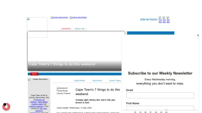 Screenshot of Capetownmagazine.com