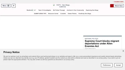Screenshot preview of 10news.com