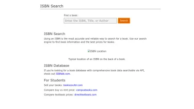 Screenshot of Isbnsearch.org