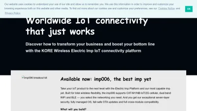 Screenshot of Electricimp.com