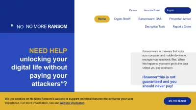 Screenshot of Nomoreransom.org