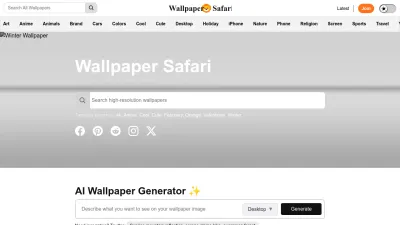 Screenshot of Wallpapersafari.com