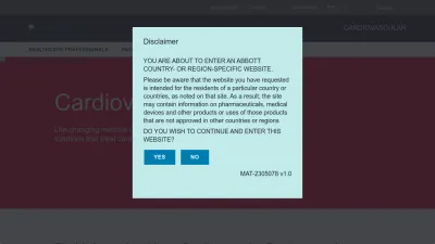 Screenshot of Cardiovascular.abbott