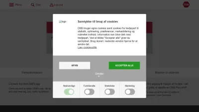 Screenshot of Dsb.dk