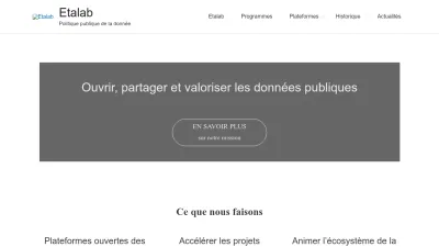 Screenshot of Etalab.gouv.fr