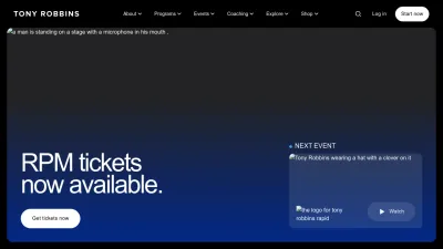 Screenshot of Tonyrobbins.com
