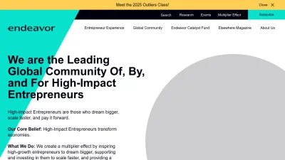 Screenshot of Endeavor.org