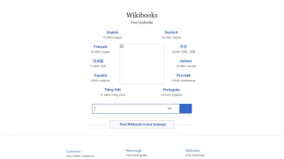 Screenshot of Wikibooks.org