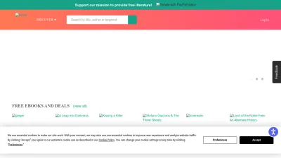 Screenshot of Manybooks.net