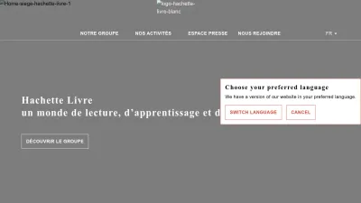 Screenshot of Hachette.com