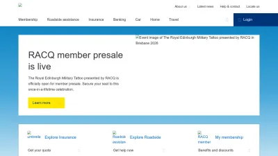 Screenshot of Racq.com.au