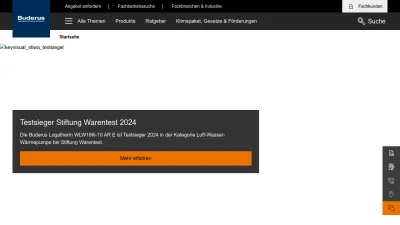 Screenshot of Buderus.de