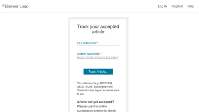 Screenshot of Authors.elsevier.com