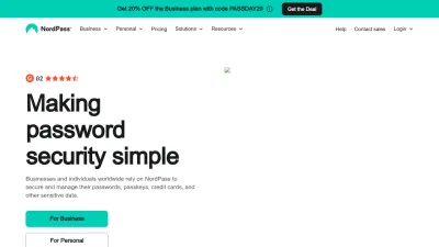 Screenshot of Nordpass.com