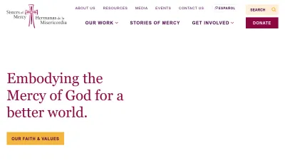 Screenshot preview of sistersofmercy.org